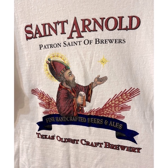 🍻🙏🏼*RARE* Saint Arnold Brewing Co. Craft Beer Vintage Tshirt Size Large🍻🙏🏼 - Picture 2 of 4